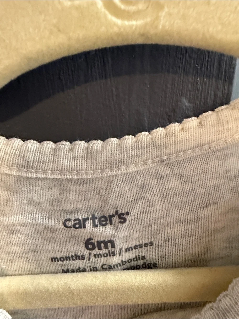 Carter's Gray Onesie with Green Floral Pants